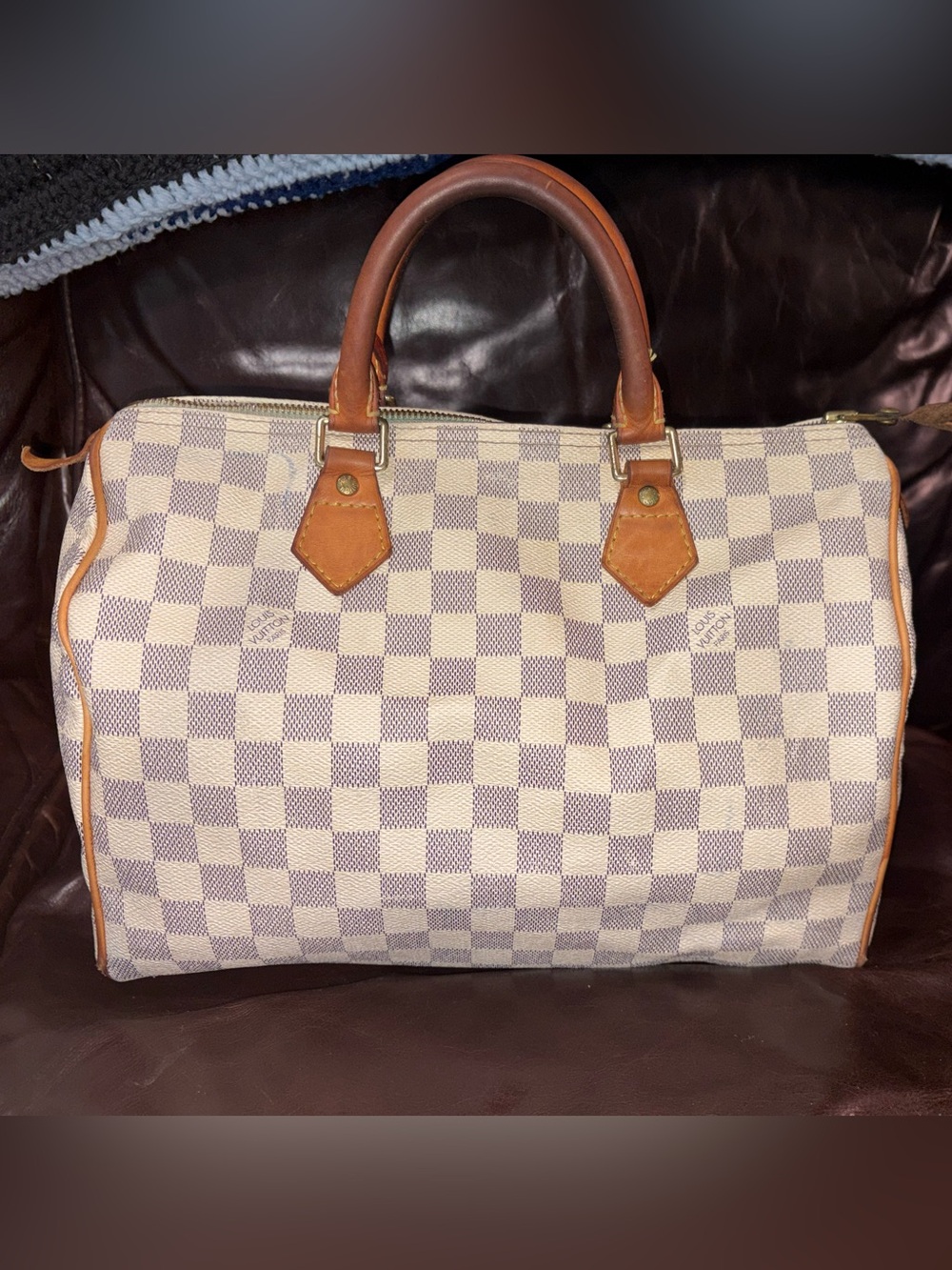 Authentic Louis Vuitton Damier Azur Speedy 30 - Vintage 2007